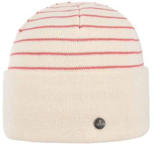 LIERYS Organic Cotton Umschlagmütze Beanie Stricklook Nachhaltige Baumwollmütze Unisex Herbst Winter