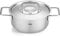 Fissler Pure Collection/Edelstahl-Bratentopf (Ø 20 cm, 2,4L) Töpfe inkl. Glas-Deckel, Innen-Skalierung – Induktion, Silber