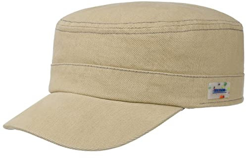 Stetson Sustainable Cotton Army Cap Herren - Mütze aus 100% nachhaltiger Baumwolle - Sommermütze Made in EU - Frühjahr/Sommer beige M (56-57 cm)