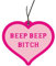 2x Beep Beep Bitch Duftbaum Auto lustig, Auto Duftspender Herz pink, Duftbaum Auto tuning, car air freshener, Duftanhänger Auto, Duftbaum Set Auto