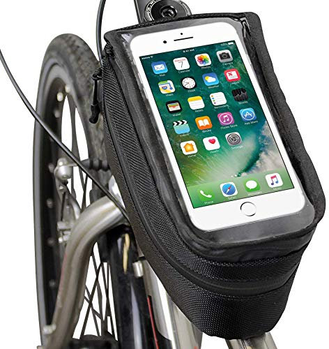 NC-17 Universal Fahrrad Ebike Oberrohr Handy Tasche Größe XL│Lenkertasche│Rahmentasche│Staufach│Kabeldurchlass│Touchscreen│für Smartphones alle gängigen Größen│MTB, Rennrad, E-Bikes, Trekking│GPS