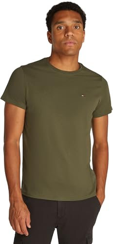 Tommy Jeans Men's TJM Original Slim Fit Short Sleeve T-Shirt, Green (Fatigue Green), XXS