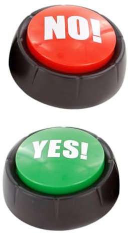 ABOOFAN 2st Tontaste Sprechende Knöpfe Talking Dog Buttons Quiz Buzzer Mit Sound Antwortsummer Antwort Knopf Sound Taste Kinder Buzzer Mit Licht Toys Büro Schreibtisch Universal- Plastik