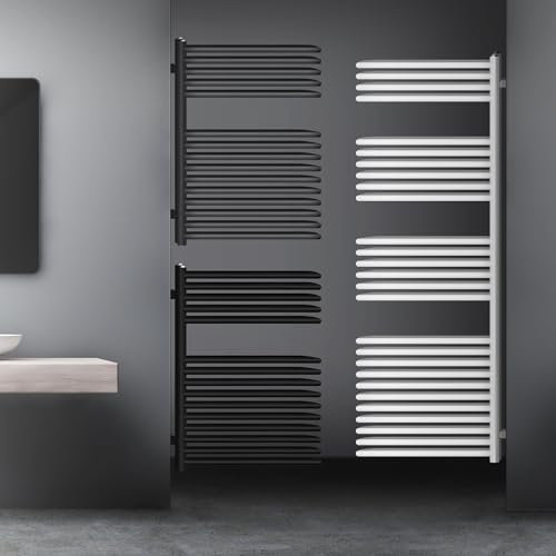 LuxeBath Badheizkörper 500 x 800 mm, Anthrazit, Design Heizkörper für Badezimmer, Designheizkörper Handtuchtrockner Handtuchwärmer Handtuchheizkörper Handtuchhalter Handtuchheizung mit Montage-Set