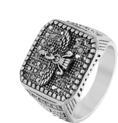 Gu Feng Ringe Persönlichkeit Vintage Diamant Adler Herren Titan ring