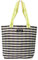 Mr. Wonderful - Bolsa estampada rayas - Blanco y negro - Bolsa de mujer - Bolsa de viaje y playa