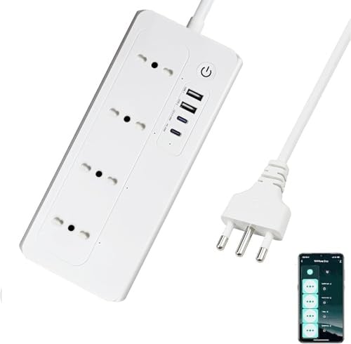 Xenon zigbee 3.0 smart power strip überspannungsschutz steckdose 2 ladeanschlüsse Type-C 20W 2 USB-A 16A 3500W individuelle Schalter kein Hub erforderlich kompatibel mit Alexa