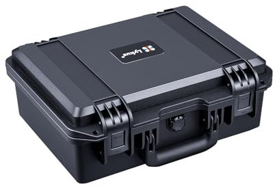 Lykus HC-3511 Wasserdicht Koffer mit anpassbar Rasterschaumstoff, Innengröße 34,9x24,7x13,5 cm, Geeignet für Elektronik und mehr