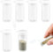 Set de 6 SalièRe Et PoivrièRe en Plastique Transparent avec Couvercles en Plastique Hermétique dis Sans BPA, pour Sel Poivre épices, Idéal pour Camping, Randonnées, Cuisine ExtéRieure, Bushcraft, 6ml