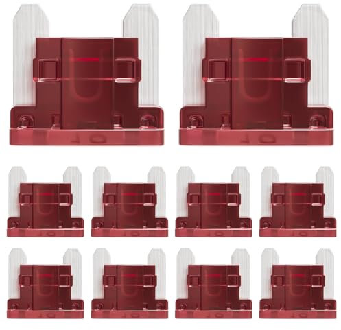 ALLECIN 50 Pièces 10A Micro Fusible Voiture 10Amp Bas Profil Mini Fusibles Voiture pour Auto Moto Automobile Camion 10Ampère Car Fuse