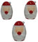 COSE DA CASA Set di 3 Barattoli in Ceramica Babbo Natale contenitori Sale Zucchero Caffé Dolci torroncini Idea Regalo Natalizia