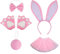 Xistuoz Hasenkostüm für Kinder, buntes Osterhasen-Outfit, niedliches Häschen-Haarband, Zubehör, Partyzubehör für Damen, Mädchen