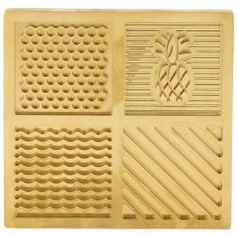 Timbro in Ottone 4 Motivi Vassoio di Prevenzione Ispessito per Casa Bar, Produzione Rapida, Ampia Applicazione