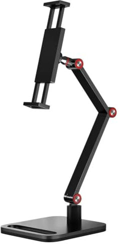 Gosera Portable Monitor Stand Adjustable 360° Swivel Bracket Tablet Holder Compatible with Tablet Desktop Clamp Stand Easy to Use