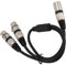 XLR -Splitterkabel, 3 Pin Patch Ausgeglichener Audio 1 Männlich Bis 2 Weibliche XLR -Splitter -Mikrofonverlängerungskabel 19.7in