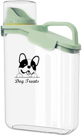 Hundefutter Aufbewahrung 2.8L Tierfutterbehälter Luftdichte Hundefutter Vorratsbehälter Wasserdichter Trockenfutter Aufbewahrung Futteraufbewahrung Für Hunde Bpa-Freier Kunststoff, Transparent,Grün