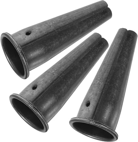 Homoyoyo 3pcs Garden Tool Handle Replacement Hoe Handle Coupler Part Rake Wood Tube Hoe Iron Connector