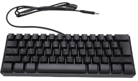 Fockety Beleuchtete Tastatur für Gaming, kabelgebundene USB-Computertastatur mit 7-Farbiger Hintergrundbeleuchtung, niedriges Profil, Plug & Play, mechanische RGB-Tastaturen
