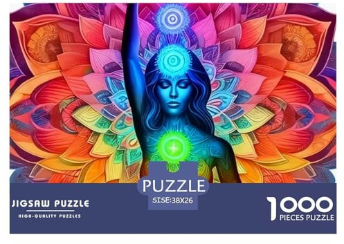 Yoga Meditation Jigsaw Puzzle 1000 Pieces Adults Family Game Relax Leisure Poster Included Strong 38x26cm/1000pcs