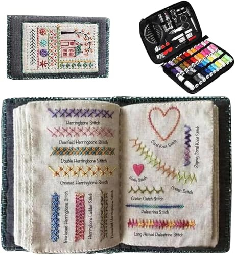Generisch Embroidery Stitch Book, Embroidery Kit, 143 Stiche Näh-Übungsleitfaden Für Anfänger, Erwachsene, Hobby, Basteln, Familie (1PCS)