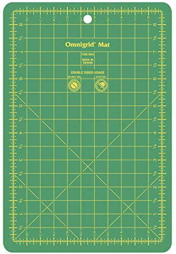 Omnigrid Selbstheilende, 14 x 21 cm Schneidematte, Vinyl, Grün, 9.3 L x 6.3 W