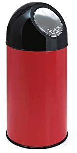 V-Part Abfallbehälter mit Pushdeckel 40 Liter, rot