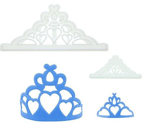 FMM Sugarcraft Ausstecher-Set Tiara/Diadem jeweils groß und klein | Prinzessin | Königin | Tortendeko | für Fondant und Blütenpaste