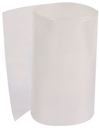 sourcing map 1m Länge PVC Schrumpfschlauch 65mm Durchmesser, 103mm Flachbreite Hitzebeständiger Isolierschlauch Wasserdicht Schutzschlauch, Schrumpfschläuche für 18650 Batterien Set, Klar