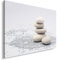 Feeby Impression Sur Toile Composition Zen Galets 50x40 cm 1 pièce Tableaux Tableau Mural Image Moderne Décoration Murale Artistique Photographie Design Chambre Salon Cuisine Sable Pyramide Blanc