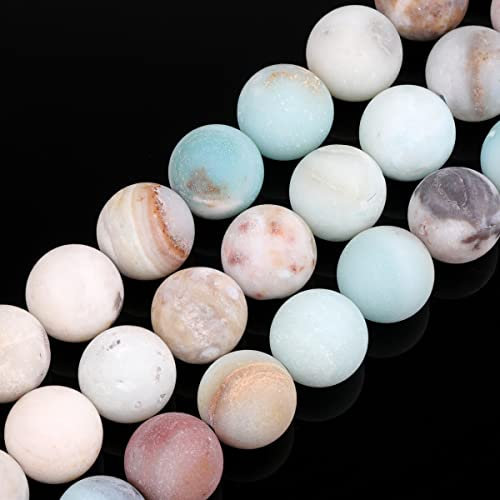 12mm runden Natur Edelstein Frost mischfarbe Amazonit Perlen Strang 15 Zoll