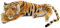 BRUBAKER Tiger Kuscheltier Braun 60 cm - liegend lebensecht Stofftier Plüschtier - König des Dschungels