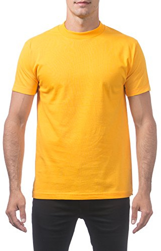 Pro Club Men's Comfort Cotton Short Sleeve Tee Shirt, Gold, XXXXL