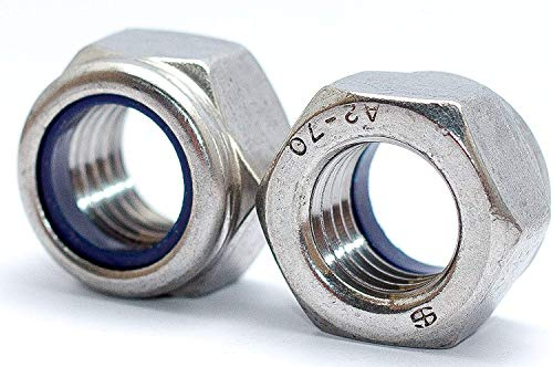 Sicherungsmuttern M8 DIN 985 10 Stück Edelstahl V2A Klemmmuttern Stopmuttern