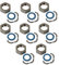 8 Stück Anschluss Set DN16-3/4'' für Edelstahl Wellrohr 3tlg. Verschraubung Solarrohr Solarleitung Fitting Montage