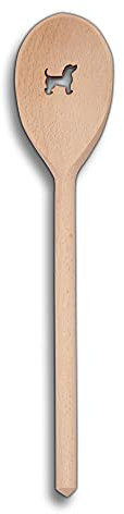 HOFMEISTER® Kochutensilien Löffel oder Pfannenwender mit Motiv aus Holz (Ovaler Kochlöffel/Hund)