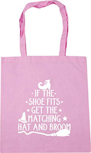 Hippowarehouse If the shoe fits get the matching hat and broom witch Tote Shopping Gym Beach Bag 42cm x38cm, 10 litres