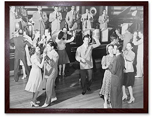 Wee Blue Coo Vintage Ballroom Dancing Roseland New York Art Print Framed Poster Wall Decor Kunstdruck Poster Wand-Dekor-12X16 Zoll