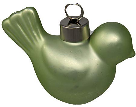 Baumschmuck im originellem Design Vogel grünmetallic mit Aufhängevorrichtung