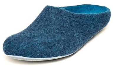 Magicfelt Filz-Hausschuh AP 701 aus reiner Merino-Wolle | Pantoffeln für Damen & Herren Dark Petrol, 44