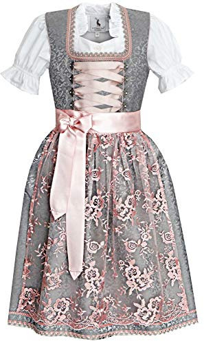 Alpenmärchen Kinderdirndl aus exklusiver Kollektion inkl. Schürze und Bluse ALM-K566 Gr.140