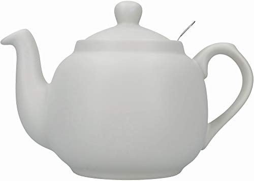 London Pottery Farmhouse Teapot with Infuser in Gift Box, Ceramic, Nordic Grey, 4 Cup (1.2 Litre)