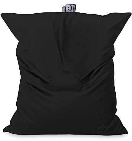 HAPPERS Big Sitzsack Riesen Kunstleder Outdoor Schwarz