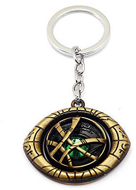 USChoice Doctor Strange Drehbare Schlüsselanhänger, Auge von Agamotto, Schlüsselanhänger, Spinner, Zeitstein, Auto-Schlüsselanhänger, Unendlichkeitssteine, Zeitstein, Schlüsselanhänger für Männer,