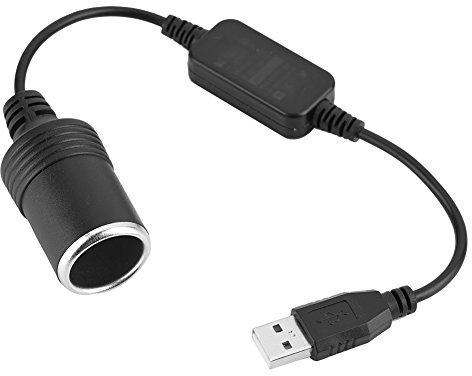 Adaptateur de convertisseur de Prise Allume-Cigare de Voiture, Cordon USB, de 5 V à 12 V, adapté pour enregistreur de Conduite, Chien électronique, Chargeur de Voiture