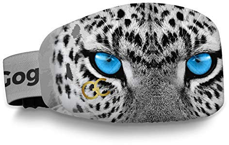 GogglesCover Premium, Protective ski and snowboard goggles cover, snow leopard design