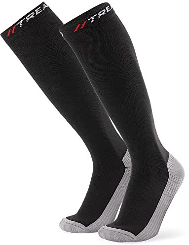 Abgestufte Kompressionsstrümpfe für Damen und Herren (Unisex, 20-30 mmHg),Waden- und Knöchelzirkulation Unterstützung,perfekt für Erholung, Laufen, Flug, Schwangerschaft, schwarz grau, Small/Medium