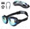 Hippodance Schwimmbrille,Schwimmbrille mit Nasenschutz, Schwimmbrille Anti Beschlag uv Schutz, Ohrstöpsel & Nasenklammern Mitgeliefert & Brillenbox für Triathlon-Schwimmbrillen Andere Sommersportarten