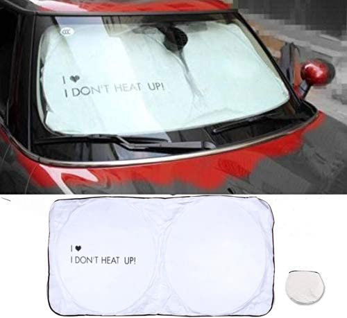 Cubiertas de Estilo de Coche Parasol Countryman Cooper, Parasol con Deflector Frontal, para Parabrisas, Parasoles para Protector Anti UV Rayos for Mini Universal 142 * 67CM (Front)