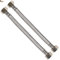 BricoLoco - Tubo idraulico flessibile per rubinetto, rubinetto lavandino da cucina o bagno, in acciaio inox, raccordi in ottone femmina - femmina (2, 1/2-1/2 Lunghezza 80 cm)