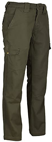 GREAT BIKERS GEAR - Pantalones de moto con forro protector de aramida, rodilleras, para hombre, pantalones vaqueros, protectores, verde, 40W/32L
